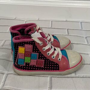 Hello Kitty High Top Sneakers With Side Zipper Toddler Kids Size 9M